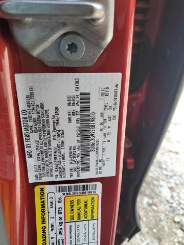 68771093 :رقم المزاد ، 3LN6L2G92ER819810 vin ، 2014 Lincoln Mkz مزاد بيع
