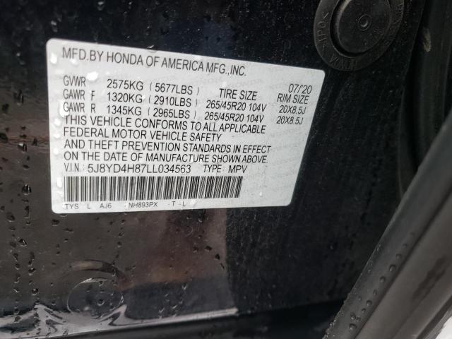 Aukcja sprzedaży 2020 Acura Mdx Advance, vin: 5J8YD4H87LL034563, numer aukcji: 70127143