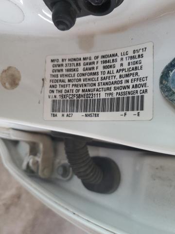 63001253 :رقم المزاد ، 19XFC2F58HE023111 vin ، 2017 Honda Civic Lx مزاد بيع