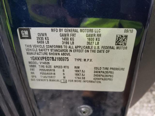 Aukcja sprzedaży 2011 Gmc Acadia Sle, vin: 1GKKVPED7BJ186975, numer aukcji: 66719053