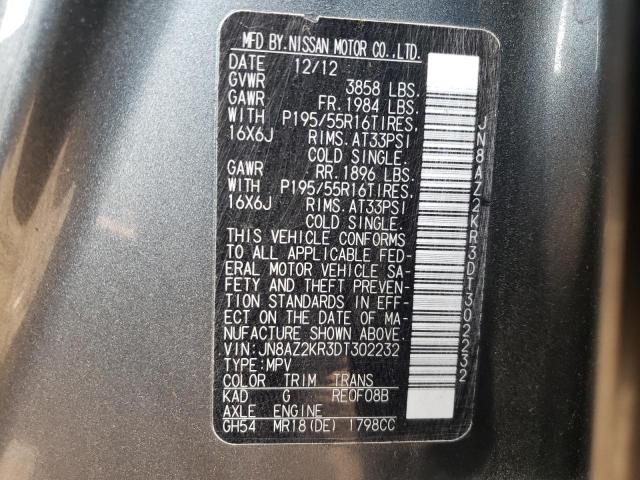 66826953 :رقم المزاد ، JN8AZ2KR3DT302232 vin ، 2013 Nissan Cube S مزاد بيع