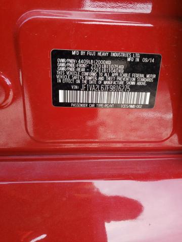 2015 Subaru Wrx Sti მანქანა იყიდება აუქციონზე, vin: JF1VA2L67F9816275, აუქციონის ნომერი: 67561183