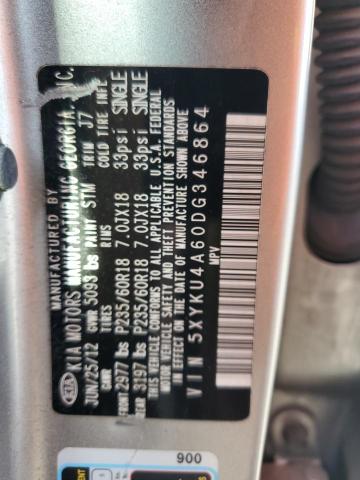 67181063 :رقم المزاد ، 5XYKU4A60DG346864 vin ، 2013 Kia Sorento Ex مزاد بيع