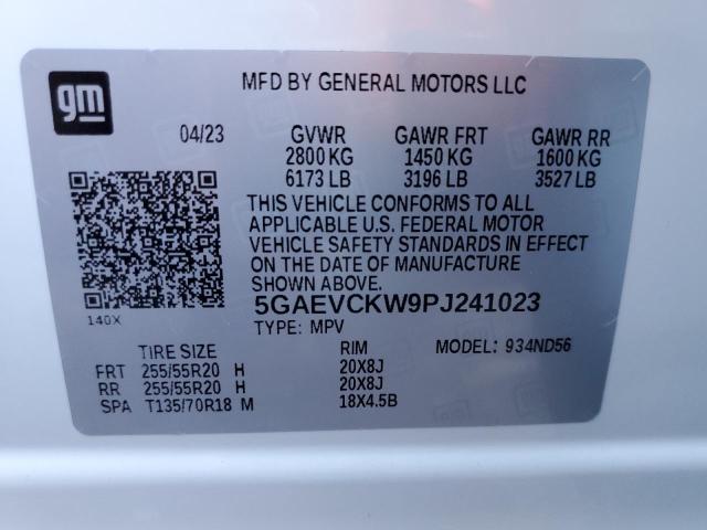 Aukcja sprzedaży 2023 Buick Enclave Avenir, vin: 5GAEVCKW9PJ241023, numer aukcji: 68005953