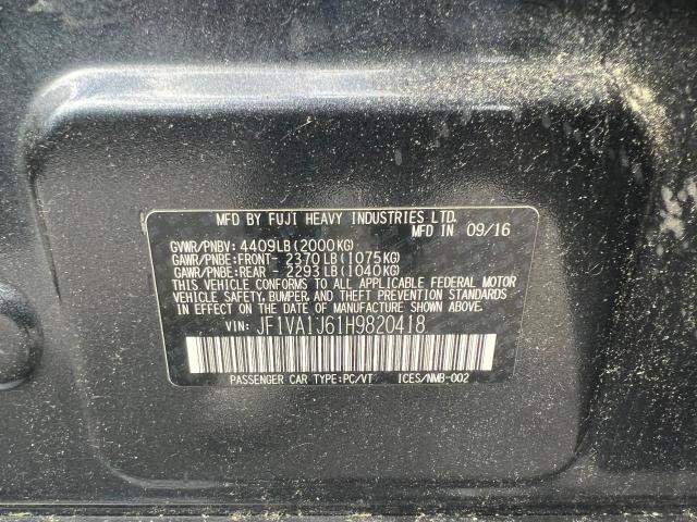Aukcja sprzedaży 2017 Subaru Wrx Limited, vin: JF1VA1J61H9820418, numer aukcji: 69037623