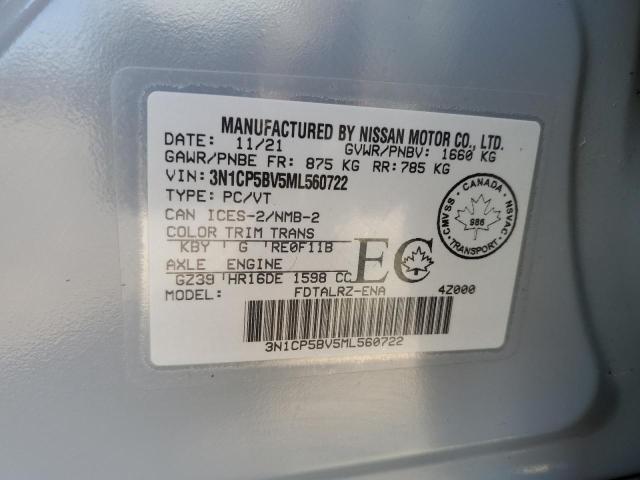 Продаж на аукціоні авто 2021 Nissan Kicks, vin: 3N1CP5BV5ML560722, номер лоту: 70270944
