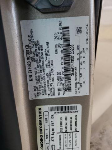 Продаж на аукціоні авто 2019 Ford Fusion, vin: 3FA6P0H78KR123206, номер лоту: 71122394