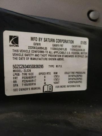 Aukcja sprzedaży 2005 Saturn Vue, vin: 5GZCZ634X5S839295, numer aukcji: 71680524
