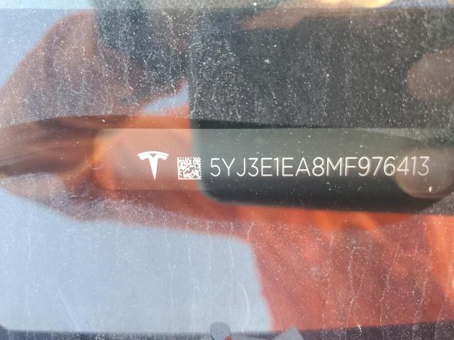 55273913 :رقم المزاد ، 5YJ3E1EA8MF976413 vin ، 2021 Tesla Model 3 مزاد بيع