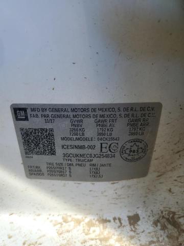 71517704 :رقم المزاد ، 3GCUKNEC0JG254834 vin ، 2018 Chevrolet Silverado مزاد بيع
