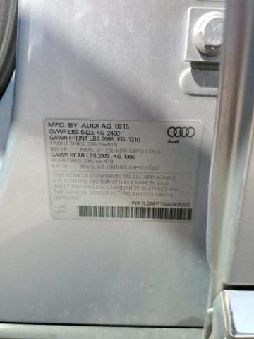 Aukcja sprzedaży 2016 Audi Q5, vin: WA1L2AFP1GA049093, numer aukcji: 70538294