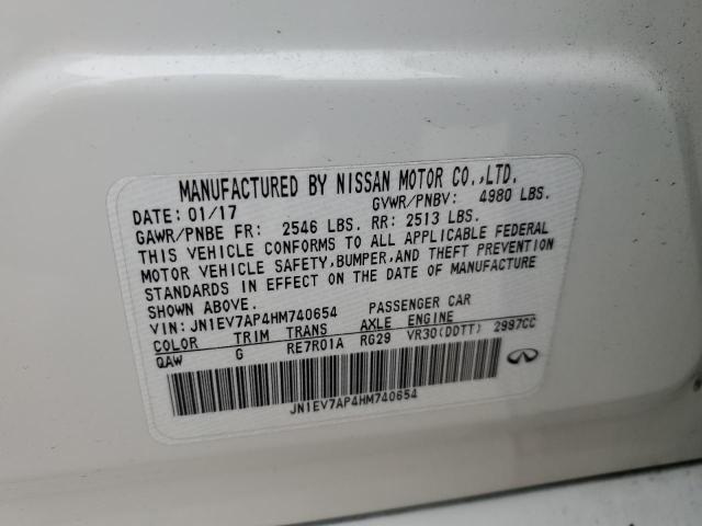 Продажа на аукционе авто 2017 Infiniti Q50, vin: JN1EV7AP4HM740654, номер лота: 71814444