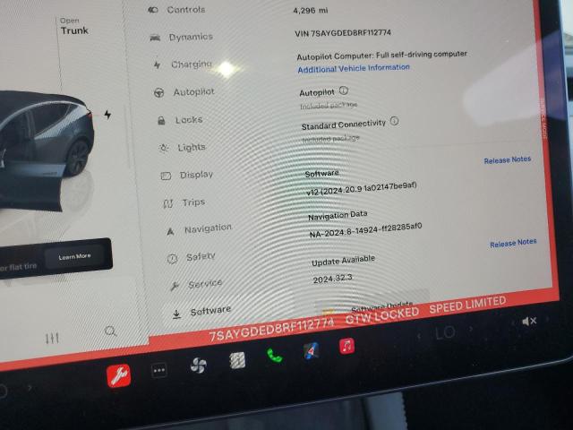 Aukcja sprzedaży 2024 Tesla Model Y, vin: 7SAYGDED8RF112774, numer aukcji: 71951134