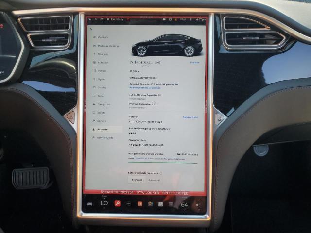 71525394 :رقم المزاد ، 5YJSA1E11HF202954 vin ، 2017 Tesla Model S مزاد بيع