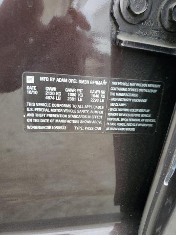 72675984 :رقم المزاد ، W04GN5EC0B1056933 vin ، 2011 Buick Regal مزاد بيع