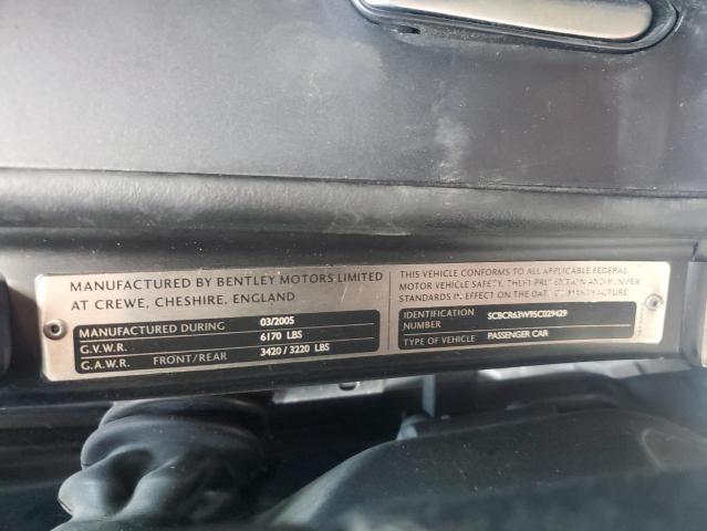 2005 Bentley Continenta მანქანა იყიდება აუქციონზე, vin: SCBCR63W95C029429, აუქციონის ნომერი: 71413064