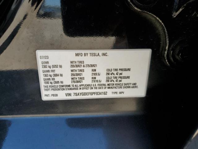 70788634 :رقم المزاد ، 7SAYGDEF6PF834162 vin ، 2023 Tesla Model Y مزاد بيع