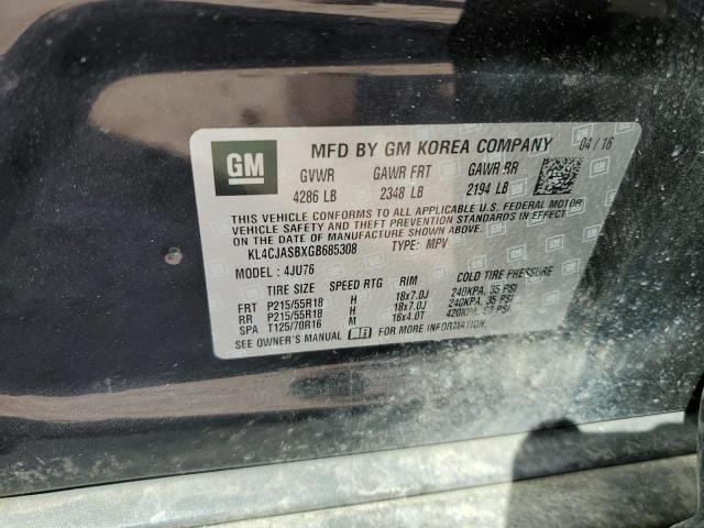 Продажа на аукционе авто 2016 Buick Encore, vin: KL4CJASBXGB685308, номер лота: 71637224
