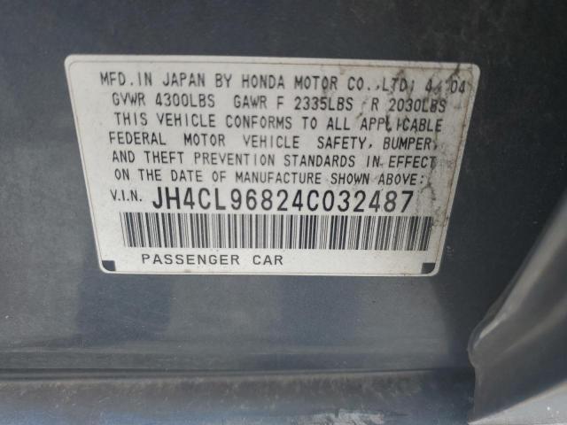 2004 Acura Tsx მანქანა იყიდება აუქციონზე, vin: JH4CL96824C032487, აუქციონის ნომერი: 70847884