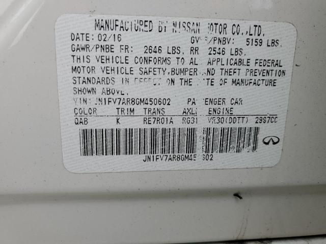 Aukcja sprzedaży 2016 Infiniti Q50, vin: JN1FV7AR8GM450602, numer aukcji: 83952015