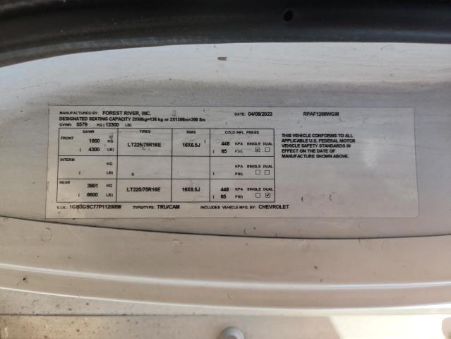 Auction sale of the 2023 Chevrolet Express G3, vin: 1GB3GSC77P1120058, lot number: 95113355