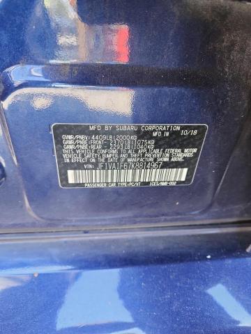 80584095 :رقم المزاد ، JF1VA1F67K8814967 vin ، 2019 Subaru Wrx Premium مزاد بيع
