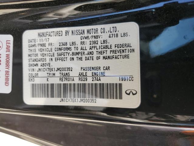 Aukcja sprzedaży 2018 Infiniti Q60 Pure, vin: JN1CV7EK1JM200352, numer aukcji: 81031195
