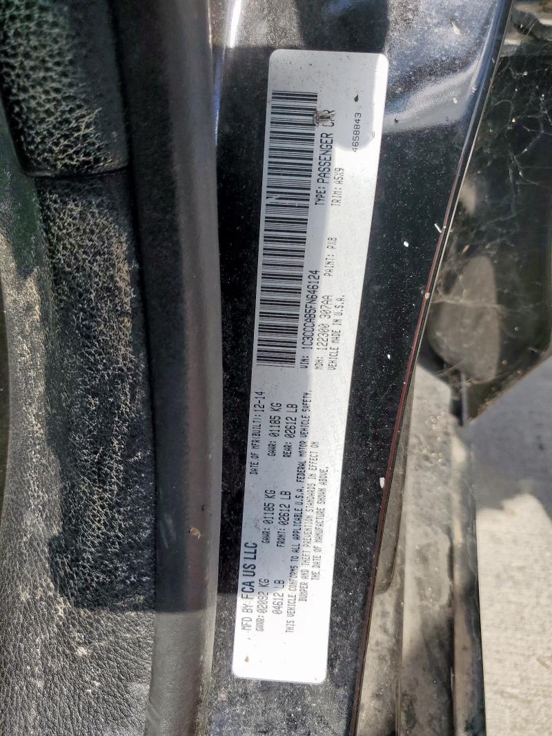 Aukcja sprzedaży 2015 Chrysler 200, vin: 1C3CCCAB5FN646124, numer aukcji: 81479475