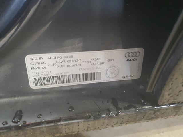 81387065 :رقم المزاد ، WAUJF58K09N070195 vin ، 2009 Audi A4 مزاد بيع