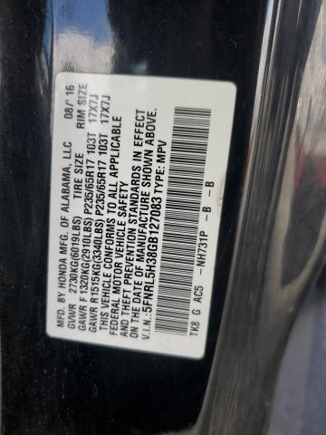 Продажа на аукционе авто 2016 Honda Odyssey Se, vin: 5FNRL5H38GB127083, номер лота: 83932975