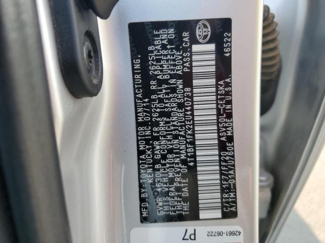 71253385 :رقم المزاد ، 4T1BF1FK2EU440738 vin ، 2014 Toyota Camry مزاد بيع
