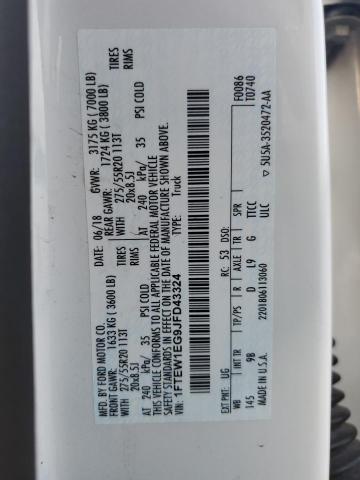 Aukcja sprzedaży 2018 Ford F150, vin: 1FTEW1EG9JFD43324, numer aukcji: 80536535