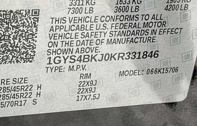 Продажа на аукционе авто 2019 Cadillac Escalade L, vin: 1GYS4BKJ0KR331846, номер лота: 80116575