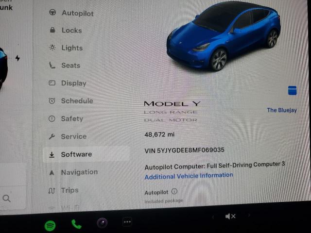70270395 :رقم المزاد ، 5YJYGDEE8MF069035 vin ، 2021 Tesla Model Y مزاد بيع