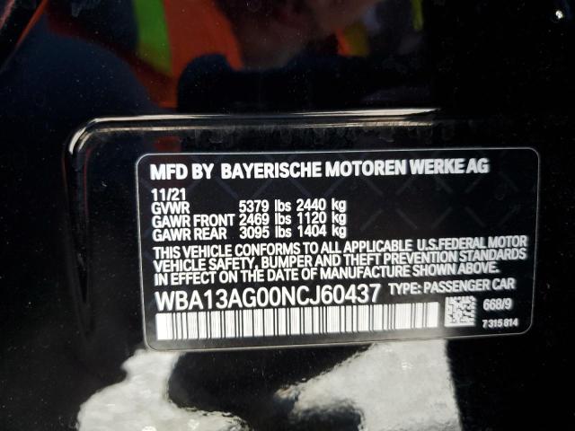 Auction sale of the 2022 Bmw 530e, vin: WBA13AG00NCJ60437, lot number: 81839795