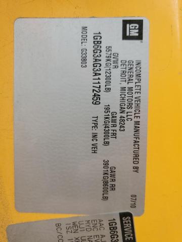 83852755 :رقم المزاد ، 1GB6G3AG3A1172459 vin ، 2010 Chevrolet Bantam E350 مزاد بيع