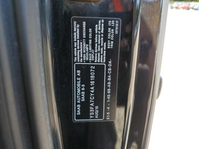 80047025 :رقم المزاد ، YS3FA7CY4A1618072 vin ، 2010 Saab 9-3 مزاد بيع