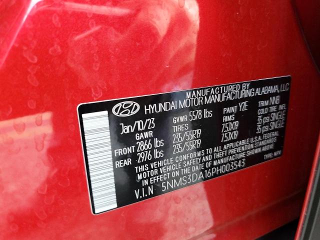 Aukcja sprzedaży 2023 Hyundai Santa Fe, vin: 5NMS3DA16PH003543, numer aukcji: 72088145