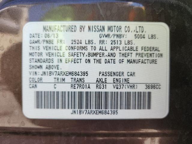 Aukcja sprzedaży 2014 Infiniti Q50 Base, vin: JN1BV7ARXEM684395, numer aukcji: 83833045