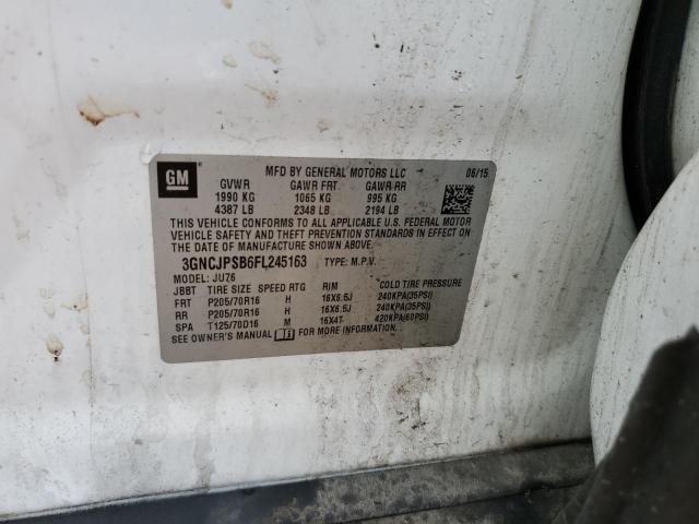 2015 Chevrolet Trax მანქანა იყიდება აუქციონზე, vin: 3GNCJPSB6FL245163, აუქციონის ნომერი: 81577685