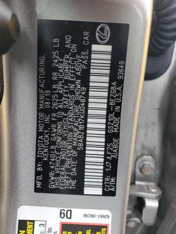 Aukcja sprzedaży 2019 Lexus Es 350, vin: 58ABZ1B17KU048749, numer aukcji: 81674265