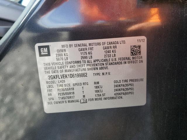 Aukcja sprzedaży 2013 Gmc Terrain Sl, vin: 2GKFLVEK1D6199862, numer aukcji: 80371135