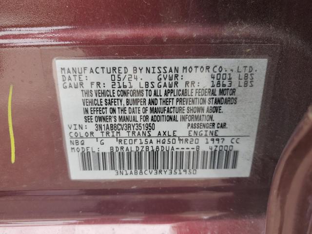 81294805 :رقم المزاد ، 3N1AB8CV3RY351950 vin ، 2024 Nissan Sentra Sv مزاد بيع