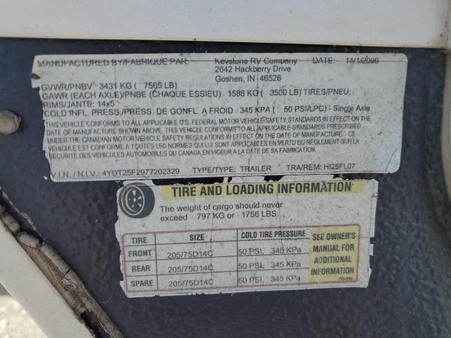 Продаж на аукціоні авто 2007 Keystone Hornet Hideout 25 Fl, vin: 4YDT25F2977202329, номер лоту: 69938685
