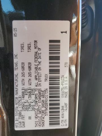 2025 Toyota Tundra Cre მანქანა იყიდება აუქციონზე, vin: 5TFMA5DB9SX317356, აუქციონის ნომერი: 81608265
