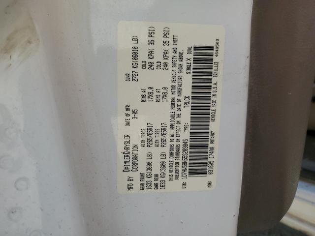 81076765 :رقم المزاد ، 1D7HW58N55S289845 vin ، 2005 Dodge Dakota Qua مزاد بيع