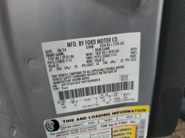 Продажа на аукционе авто 2014 Ford F150 Supercrew, vin: 1FTFW1EF1EFD09203, номер лота: 84558145