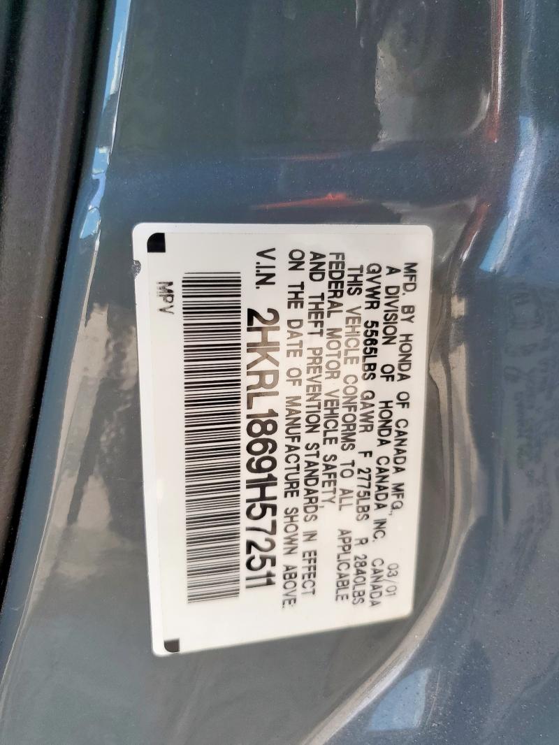 2001 Honda Odyssey მანქანა იყიდება აუქციონზე, vin: 2HKRL18691H572511, აუქციონის ნომერი: 83926295