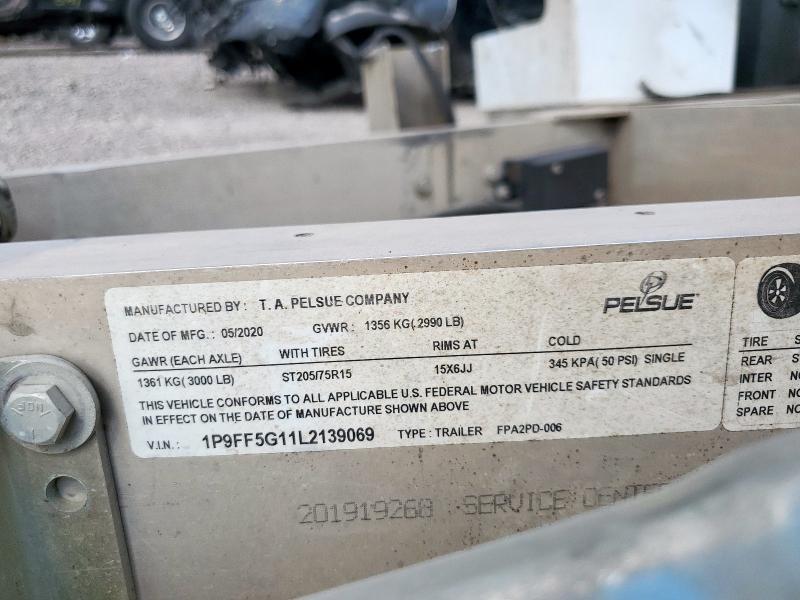 Aukcja sprzedaży 2020 Pelsue Trailer, vin: 1P9FF5G11L2139069, numer aukcji: 47116736