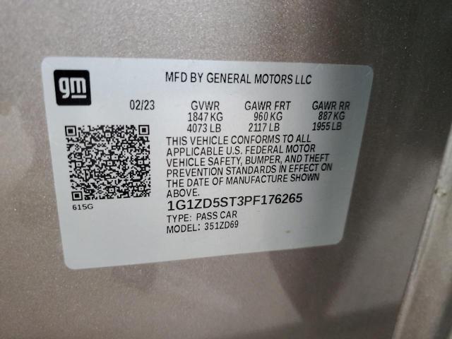 71464695 :رقم المزاد ، 1G1ZD5ST3PF176265 vin ، 2023 Chevrolet Malibu Lt مزاد بيع